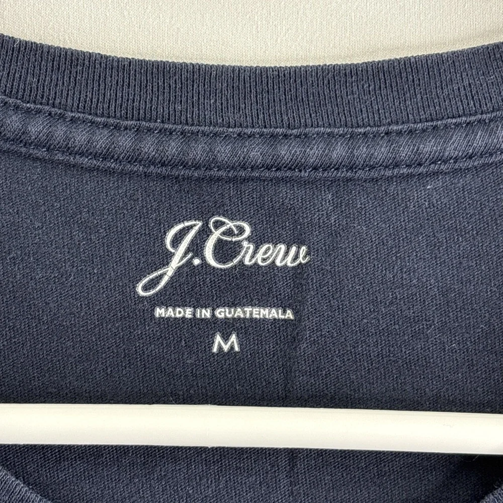 J.Crew Men's Medium Navy Blue Cotton Long Sleeve T-Shirt Casual - Picture 5 of 6